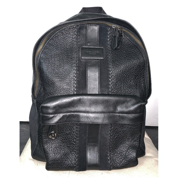 COACH Campus Backpack With Baseball Stitch. BLACK - Picture 1 of 8